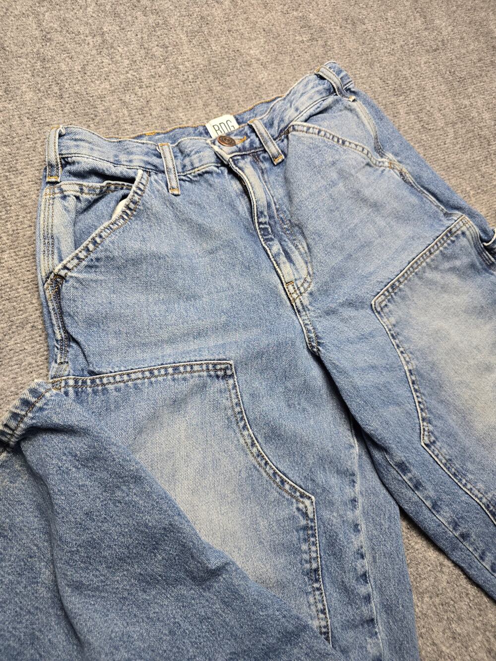 BDG Urban Outfitters Carpenter Jeans Womens 27x32 Baggy Light Wash Workwear